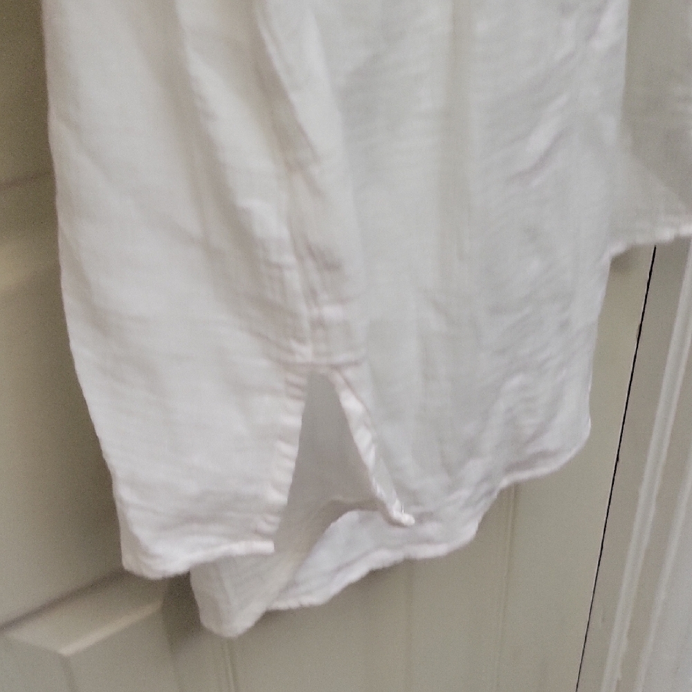 a.n.a White Short Sleeve Polo Button Down Shirt - Picture 6 of 6